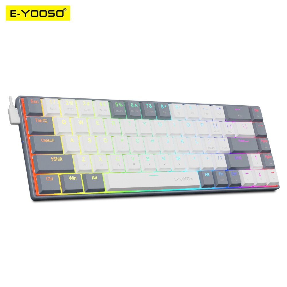 Gaming Keyboard Bundle - E-YOOSO A68 RGB Mini teclado mecánico