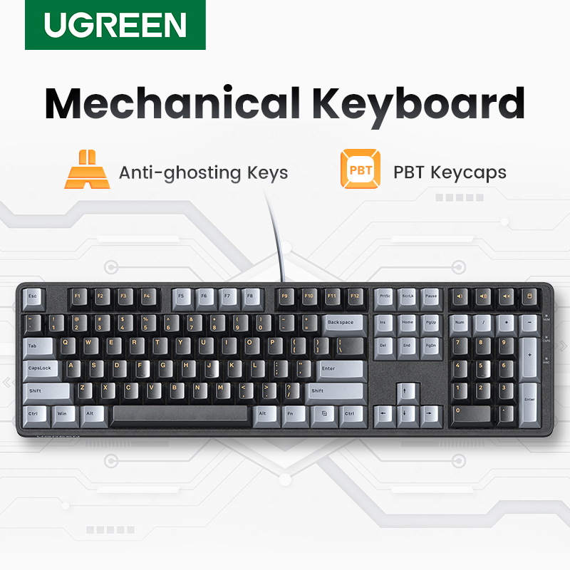 Keyboard Gaming Mac - UGREEN-Teclado mecánico 108 PBT, teclas con