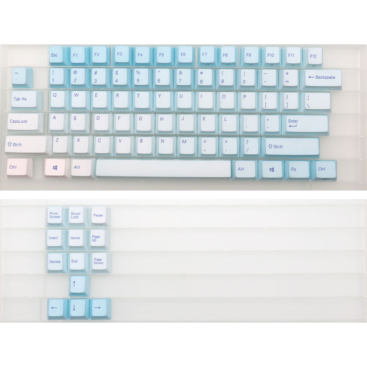 Gaming Keyboard Blue - Teclas azul escarcha de 87 teclas,