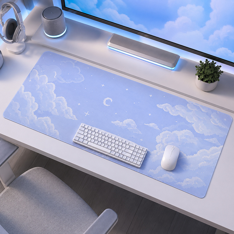 Gaming Keyboard Blue - Alfombrilla de ratón Blue Moon Cloud