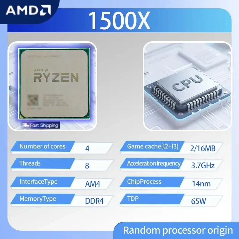 Amd Cpu Ryzen 5 - Procesador AMD Ryzen 5 1500X, CPU