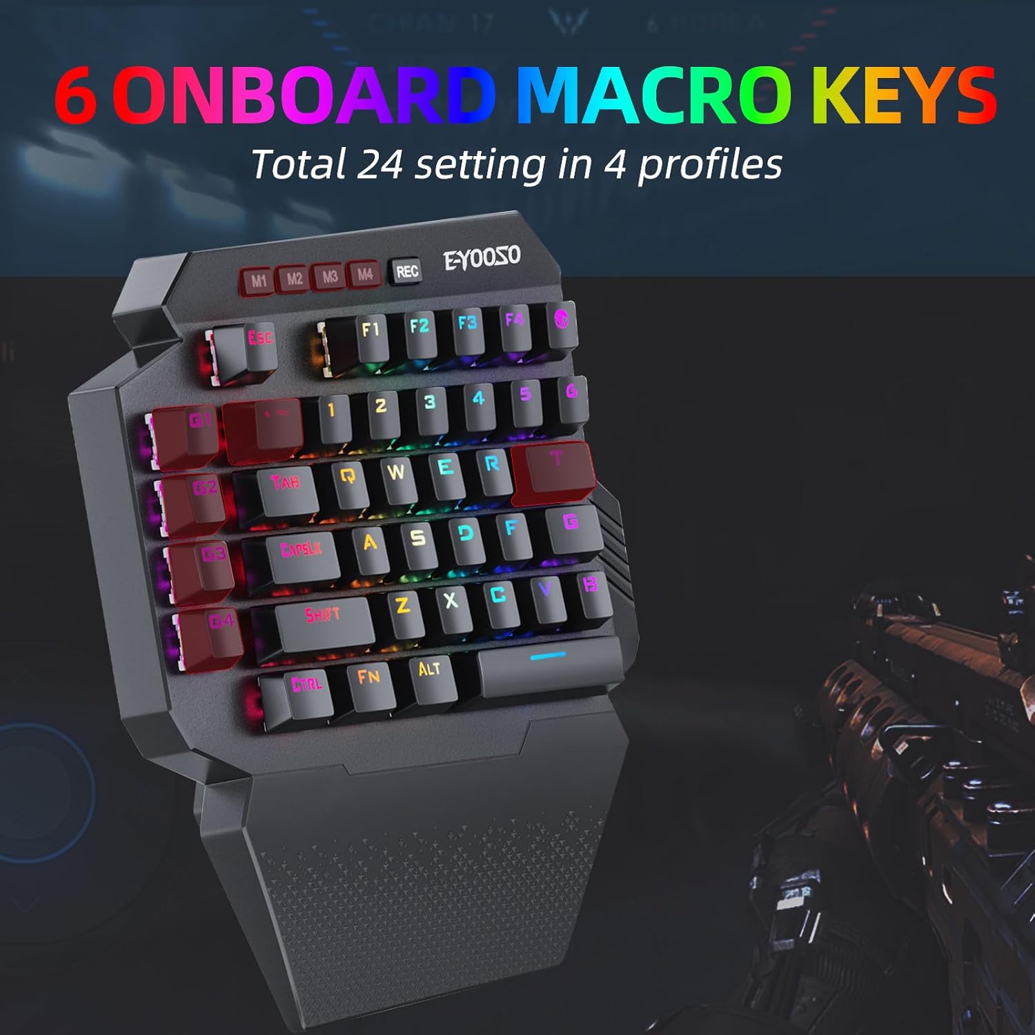 Teclado Mecánico Inalámbrico p - Gaming Keyboard 1 Hand reseña y precio