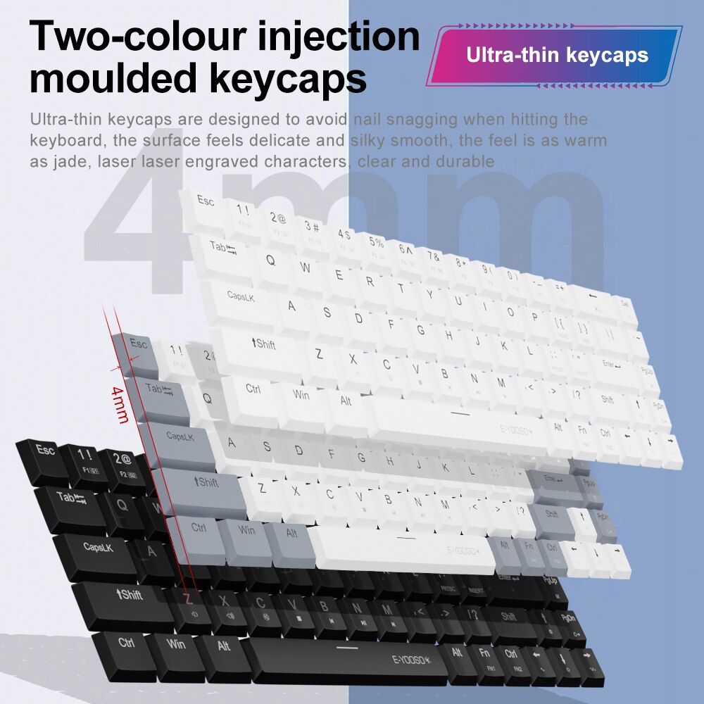 E-YOOSO A68 RGB Mini teclado m - Gaming Keyboard Bundle reseña y precio