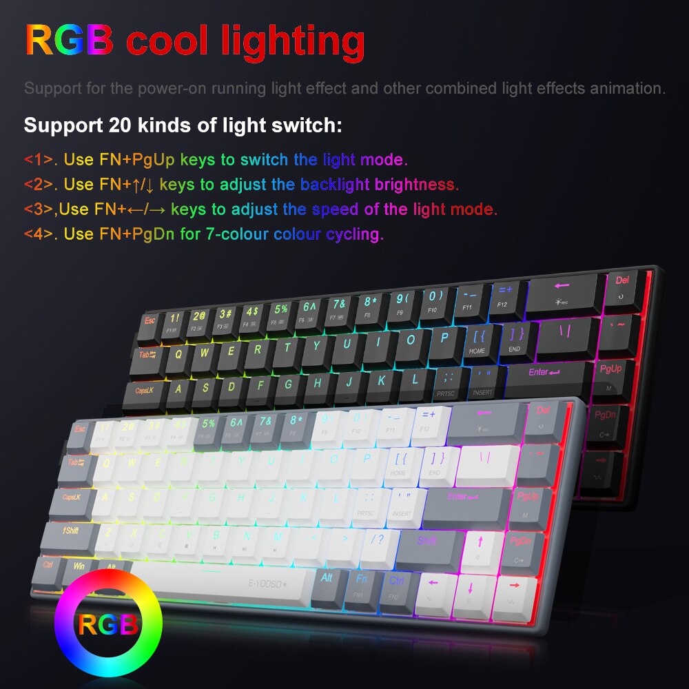 E-YOOSO A68 RGB Mini teclado m - Gaming Keyboard Bundle reseña y precio