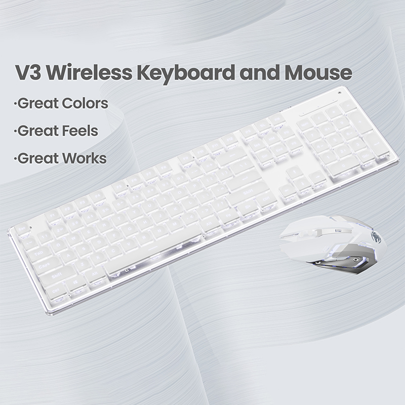EWEADN V3 Juego de teclado y m - Gaming Keyboard Bluetooth reseña y precio
