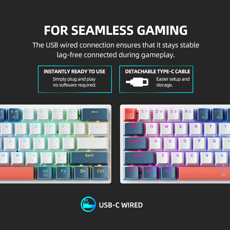K500-B61 Machenike Mini Keybao - Gaming Keyboard Blue reseña y precio