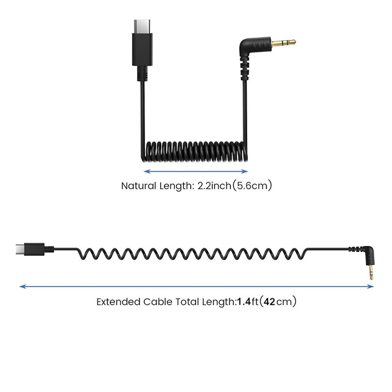 Cable de audio DT21 USB C a TR - Coiled Usb Cable reseña y precio