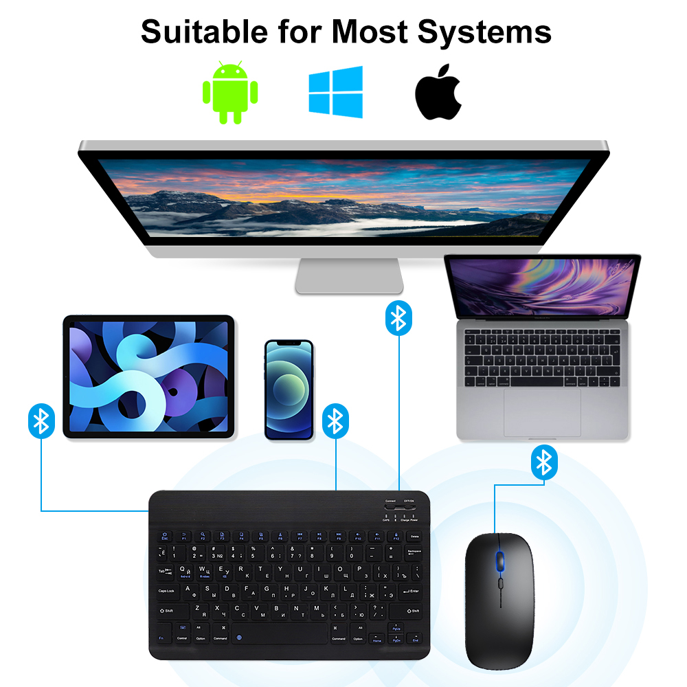 Teclado y ratón Bluetooth para - Gaming Keyboard Bluetooth reseña y precio