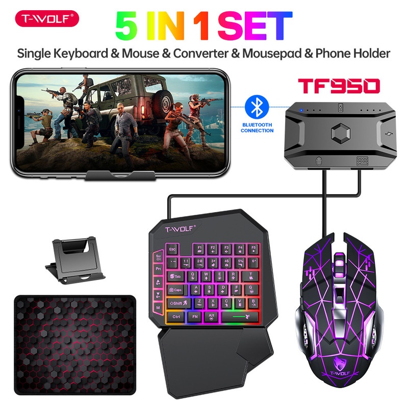 Combo de Teclado y Ratón para  - Gaming Keyboard 1 Hand reseña y precio