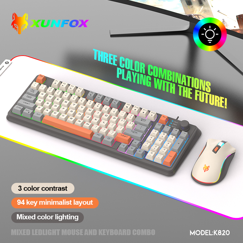 K820 USB juego con cable tecla - Gaming Keyboard Bundle reseña y precio