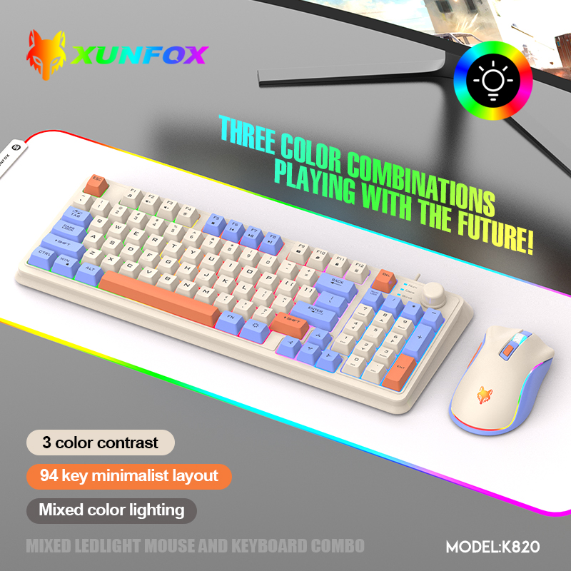 K820 USB juego con cable tecla - Gaming Keyboard Bundle reseña y precio