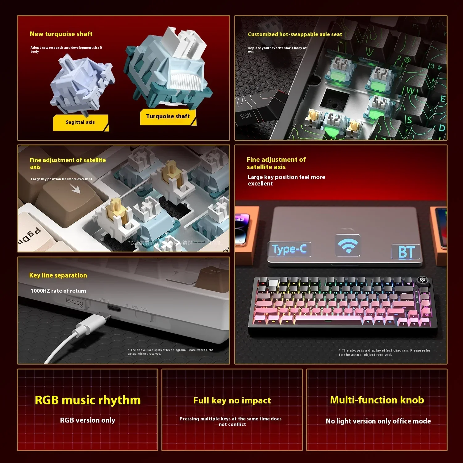 Leobog Hi75C Hi75 Hi75C Pro Ki - Gaming Keyboard Bundle reseña y precio